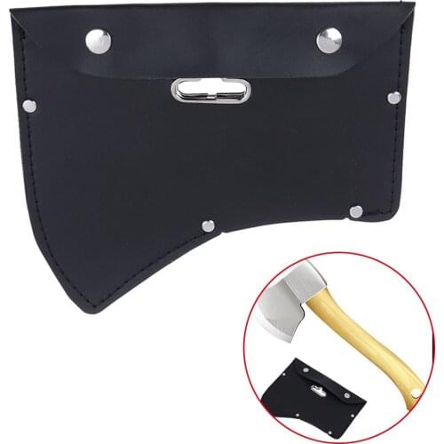 1PCs Durable Leather Ax Axe Blade Cover Mask Sheath With Hook For Camping Outdoor Tools Parts
