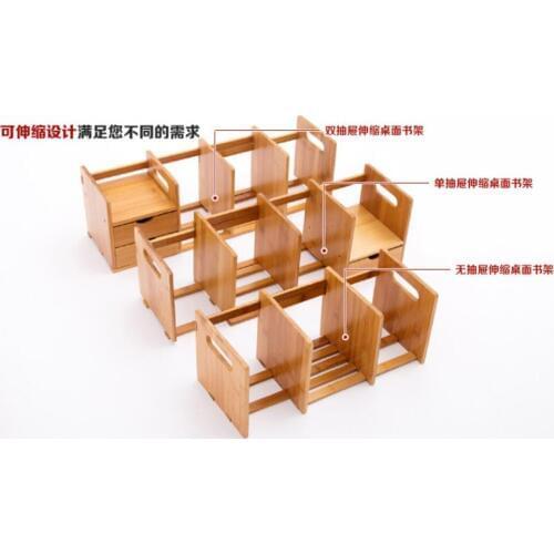 Eco-friendly bamboo Bookcases Desk bookrack commodity shelf storage rack
