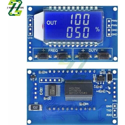 Signal Generator PWM Pulse Frequency Duty Cycle Adjustable Module 1 Channel 1Hz-150Khz PWM Board Module LCD Display