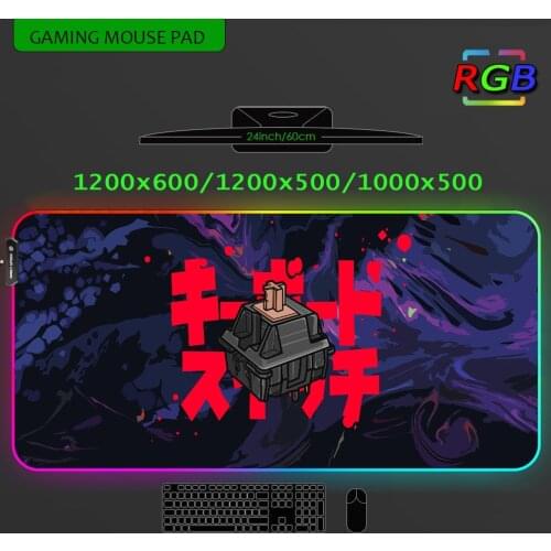 Led Mouse Pad Rgb Mesa Gaming Mousepad Japan Backlit Mat Anime Mechanical Keyboard Gamer Accessories 1000x500 Lighting Company