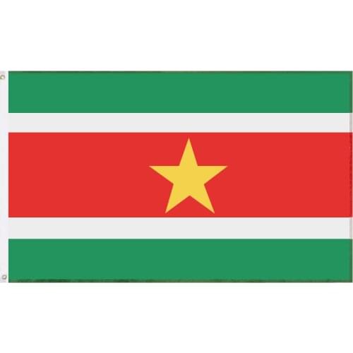 JiaHao 100% Polyester High Quality Wholesale Stock 3x5ft Suriname Flag