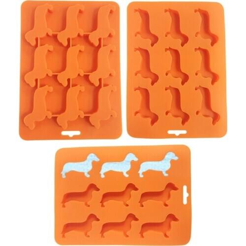 Creative Silicone Dachshund Puppy Shaped Ice Cream Cube Chocolate Cookie Mold DIY Home Ice Tray Kitchen Tools Accessories