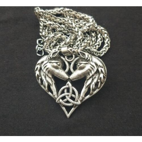Fashion Wolf Rune Amulet Pendant Necklace Viking Celt Wolf Fox Pendant Animal Amulet Necklaces For Women& Man Luck Jewelry