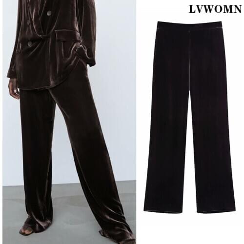 LVWOMN Women's Velvet Trousers