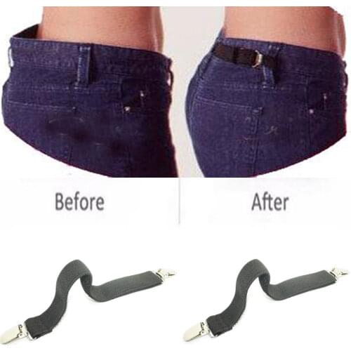 Fashion Secrets Pants Hip Hugger Back Belt Eliminates Back Gaps - Pack of 2