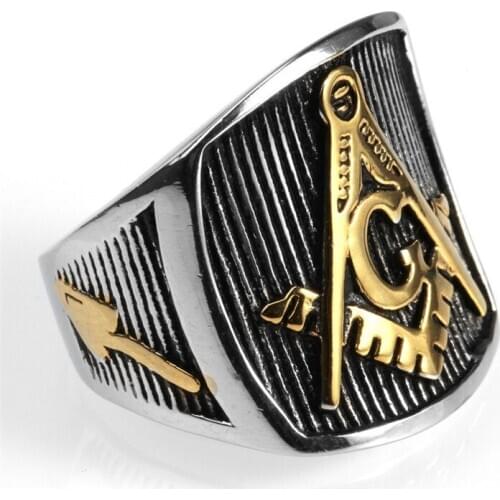 Europe and the United States stainless steel G ring Wholesale mens ring Freemasonry titanium steel ring
