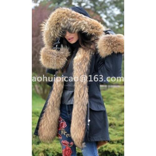 2020 womens new fox fur raccoon fur pike clothing artificial fur lining winter very warm detachable lining European station win