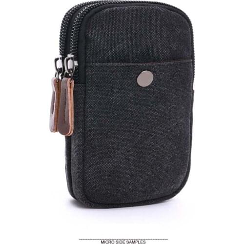 New Sports Wallet Cellphone Package Leisure Coinpurse Mini Canvas Hook Loop Belt Pouch Holster Bag