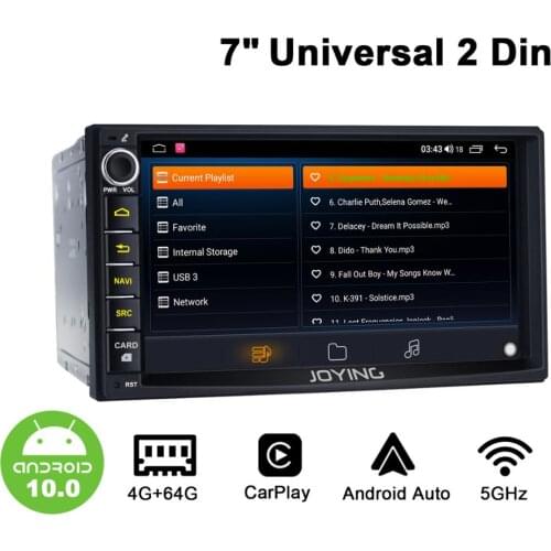 Joying 7inch 2Din Universal Android Car Radio Android10 GPS Carplay DSP SPDIF Optical Output 5G WiFi 4G SIM Card DAB DVR TPMS