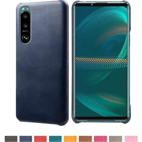 For Sony Xperia 5 10 1 III II 20 8 XZ2 XZ4 XZ5 Funda Luxury Slim Vegan Leather Case For Sony X Peria 5 Plus 2 Xperia5 III Cover