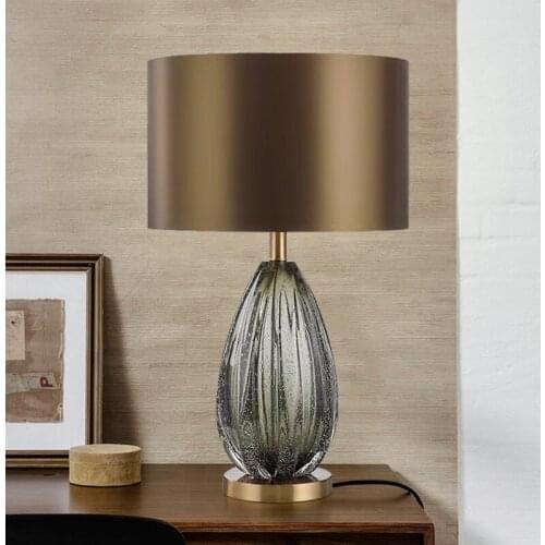 Modern led glass iron tafellamp lampara escritorio table lamps for bedroom living room lamp bedside lamp