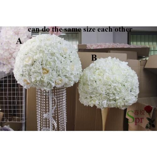 SPR 2018 fashion 2pcs/lot 40cm dia. artificial wedding table centerpiece flower ball wedding road lead flowers decoration