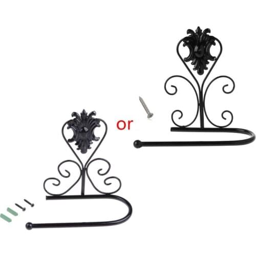 Vintage Iron Toilet Paper Towel Roll Holder Bathroom Wall Mount Rack Paper Container Case Home Decoration Accessories