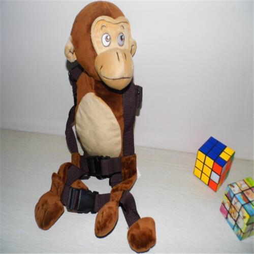 Brown Chimp Animal Fun Backpack Harness Buddy 2-in-1 Kids Toddler Harness Backpack Kid Keeper Baby Leashes