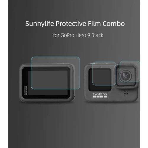 GoPro Camera Protective Film Combo Anti-Scratch Tempered Glass Lens Film Front Back Camera Screen Protector for GoPro Hero Black