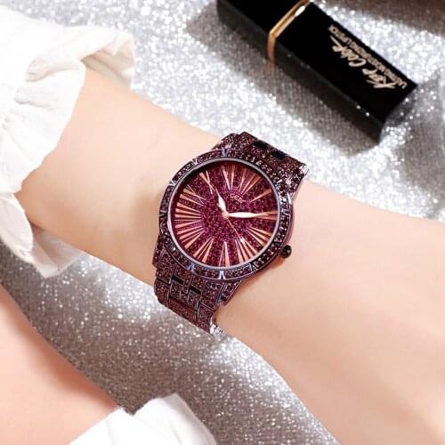 European and American Style Leisure Rome Scale Design Ladies Watch Fashion Big Dial Diamond Steel Womens Watch Hot Sale