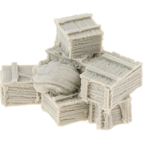 1/35 Resin Figure Resin Boxes and Bags Model Resin Kit Resin Soldier Scene