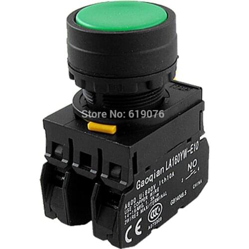1 NO 1 NC Green Sign Signal reset Push Button Switch 22mm YW1B-A1E11PG