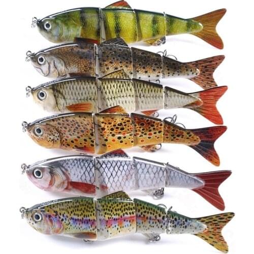 1pcs Fishing Lure 12cm 16.4g Multi Jointed Sections Hard Bait Wobblers Minnow Fish Tackle For Bass Carp Fishing Accessories