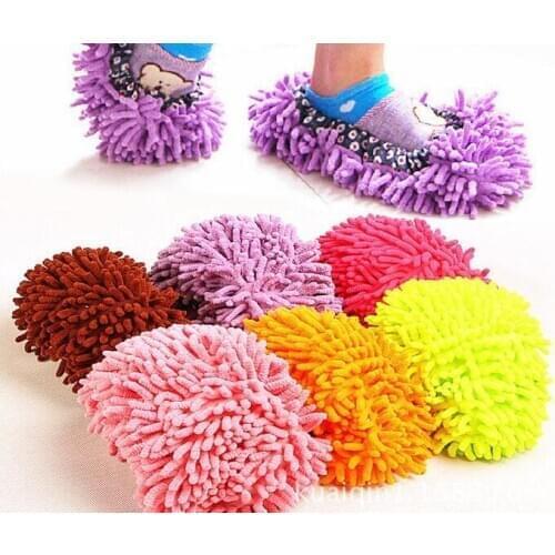 2pcs/pair Multifunctional Sweep floor uncovered lazy drag overshoes clean slippers Clean mop caps uncovered shoe covers clean