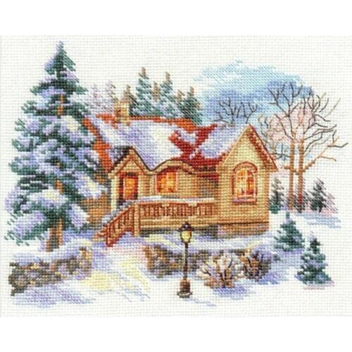 2020 Customized Embroidery February House Cross Stitch Patterns Geometric with 100% Cotton Floss & Free Shipping for Home Decor