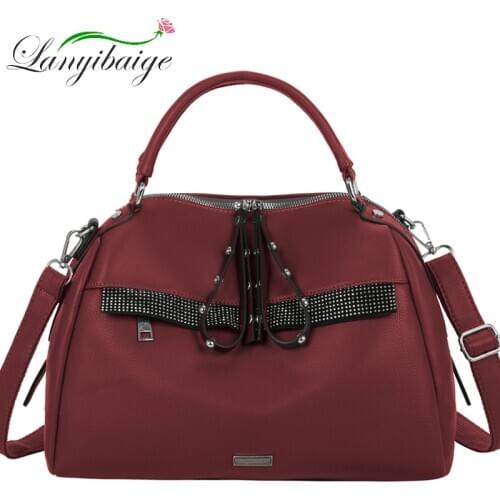 2021 Brand Fashion Female Bag Handbag Solid Color PU Leather Messenger Bag Large Capacity Casual Zipper Bag Shoulder Bag