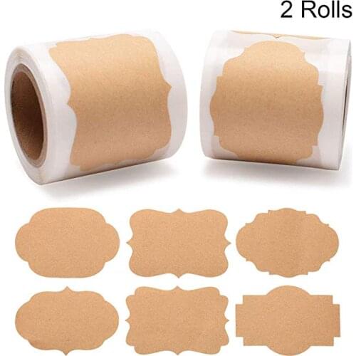 300pcs Per Roll Custom Labels Stickers Scrapbooking for Package and Wedding Decoration Blank Labels Sticker Scrapbook Stickers