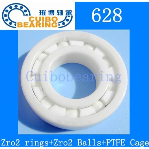 628 full Ceramic bearing 8x24x4 mm Zirconia ZrO2 Ceramic ball bearings