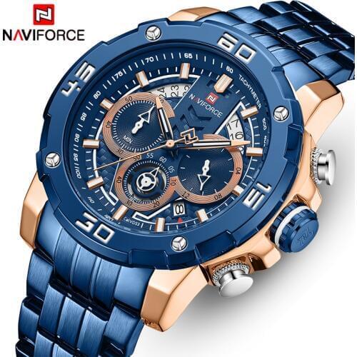 2020NAVIFORCE Brand Mens Sport Watches Luminous Waterproof Quartz Watch Men Date Chronograph Wristwatch Military Relogio Masculi