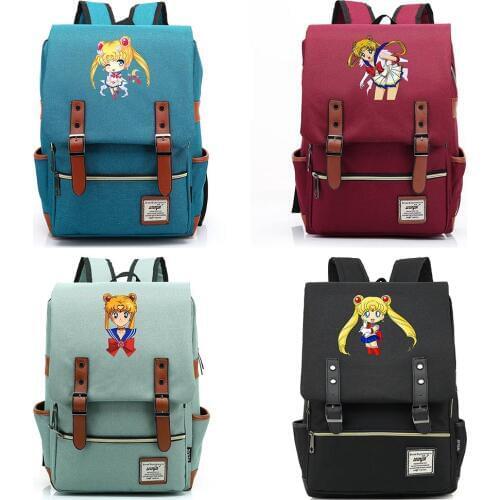 B3802 Cute Sailor Costume Pretty Girl Buckle Children School bag Teenagers Student Schoolbags Women Bagpack Men Backpack