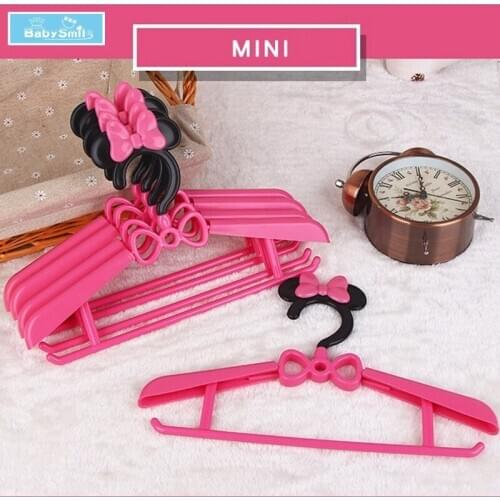 Kids And Adult Stretchable Clothes Hanger Plastic 5pcs Minnie Style Pliable Coat Hanger Multifunctional Drying Hangers