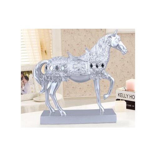 EUROPEAN RESIN GIFT GOLDEN HORSE STATUE HOME OFFICE DECORATION CRAFTS CREATIVE HOME DECORATION DECORATION