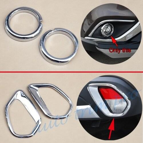 Chrome Front Rear Fog Light Lamp Foglight Cover Fit For Mitsubishi Outlander 2016 2017 2018 2019 2020 Accessories Trim