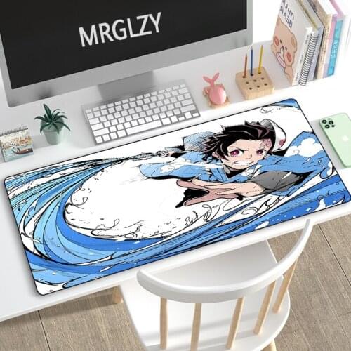 MRGLZY Anime Kimetsu No Yaiba Mouse Pad Carpet Demon Slayer Large DeskMat Computer Gamer Gaming Peripheral Accessories MousePad