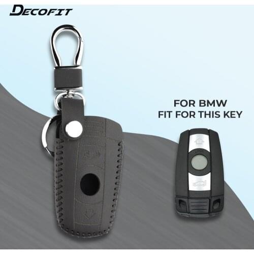 Leather Key Cover for BMW 1 3 5 7 Series X5 X6 Z4 Auto 3 Button Protective Case Remote keybag keychain Smart Shell Holder