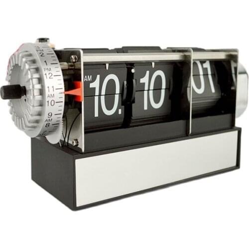 Creative Metal Flip Clock Retro Living Room Office Desk Table Clock Bedroom Table Watch Desk Clock Reloj De Mesa Gift Ideas