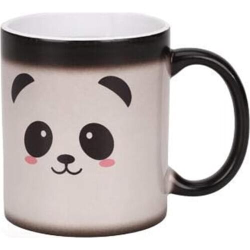 Hot YO-Interesting Color Change Mug Panda Cup Ceramic Thermal ic Gradient Coffee Cup