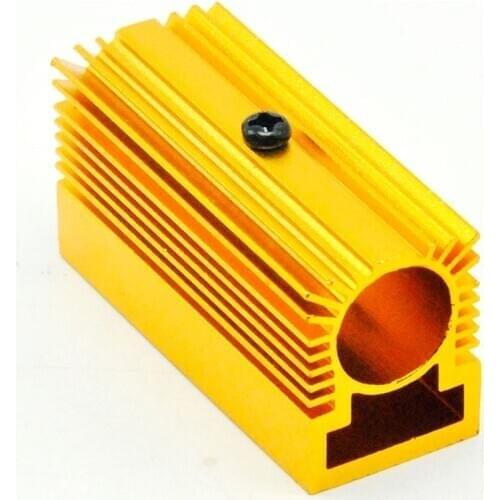 Heatsink Holder for Dia 12mm Blue/Green/Red/IR Laser Modules Cooling 20X27X46MM Golden Heatsink