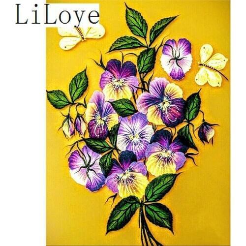 LI LOYE Diamond Painting Cross Stitch Flowers Diamond Mosaic Rhinestones Home Decor DIY Paintings 5D Diamond Embroidery icon R51