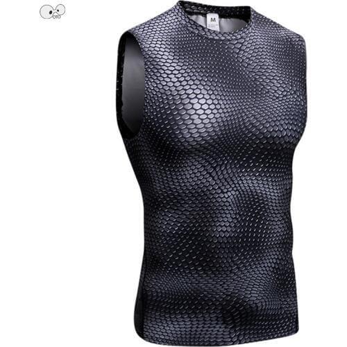 2018 New Mens Compression Tank Tops Men Breathable Quick Dry Fitness Gym Vest Running Bodybuilding Flexibility Sleeveless Shirts