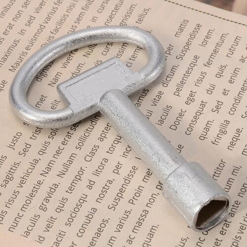 Metal Triangle Key Portable Universal Train Key Mini Multi Elevator Train Door Socket Keys Wrench Professional Repair Hand Tool