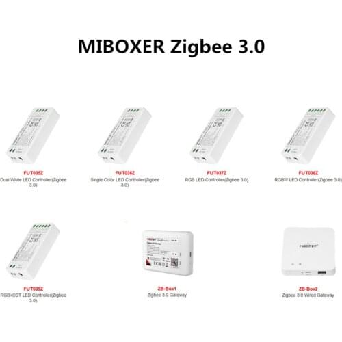 MiBoxer Zigbee 3.0 LED Controller FUT035Z FUT036Z FUT037Z FUT038Z FUT039Z ZB-Box1 ZB-Box2 APP Gateway Controller Dimmer