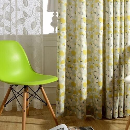 Lovely Yellow Floral Curtains for Children Living Room Bedroom Kids Decorative Drapes Window Treatments Custom Made