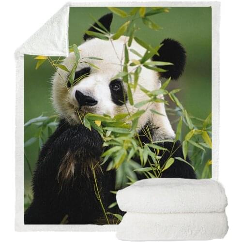 3D Print Cute Panda Harajuku Fashion Casual Thin Quilt Child Bed Blanket Bedspread Chair Bedding Home Plush Soft Quilt B94