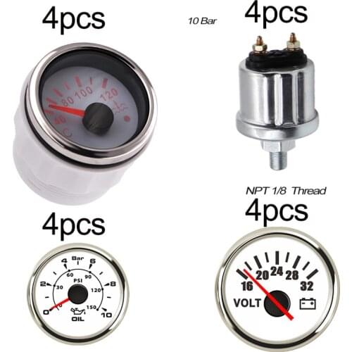 Wholesale Water Temperature Gauge 40-120℃ With Water Temp Sensor For Car Truck Marine Boat Motorcycle 96℃ 12-24V Accessories