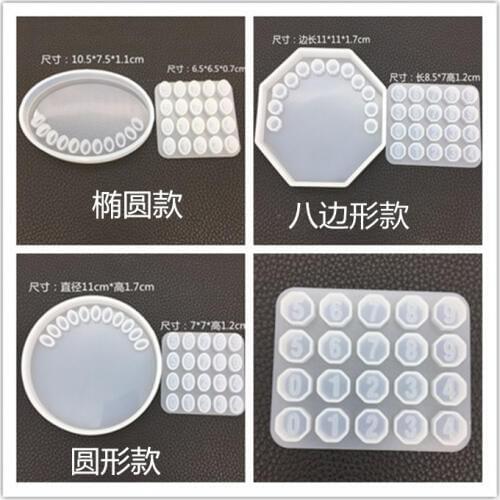 Oval octagonal moving license plate mold digital shifting license plate plaster aromatherapy glue mold