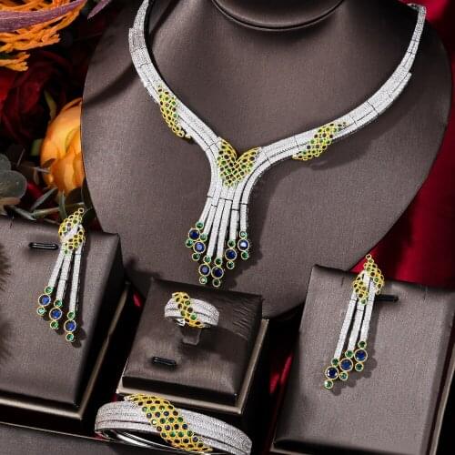 KellyBola Dubai Africa Luxury Customized Jewelry High Quality Shiny Set Ladies Wedding Engagement Banquet Festive Celebration