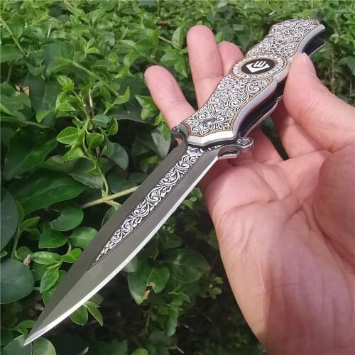 Folding Knife 8Cr15mov Blade Steel Handle Utility Pocket Multi Knife for Camping Hunting Survival Outdoor Activities Mens Gift