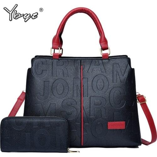 Large Capacity Luxury Designer Handbags Letter Printing PU Leather Women Shopping Tote Bag Female Shoulder Crossbody Bag purses
