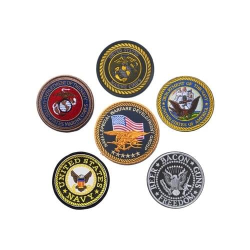 Embroidered USMC Badge US Marine Corps Patch Emblem Badge Military USA NAVY Navy SEALs Team Patches with Hook Loop